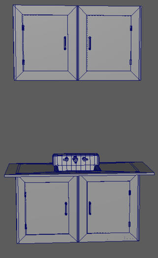 Sink and Cabinets