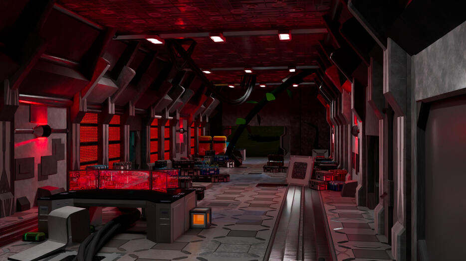 Sci-Fi Environment modeled in Maya